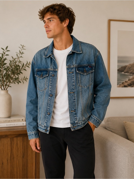 Tommy Hilfiger Other - Tommy Hilfiger Men’s 100% Cotton Denim Trucker Jacket | Large | Classic Blue
